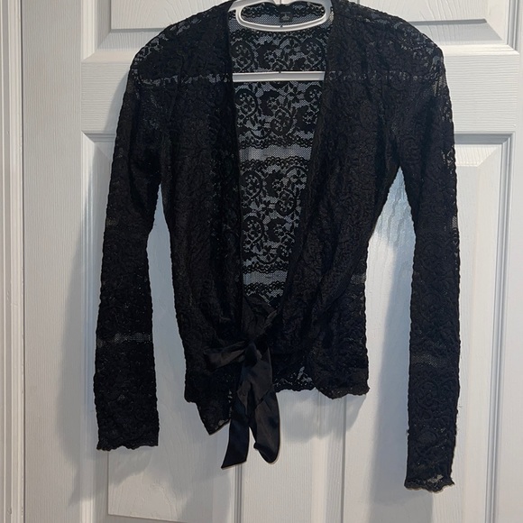 Banana Republic Lace Tie Blouse small - Picture 1 of 3